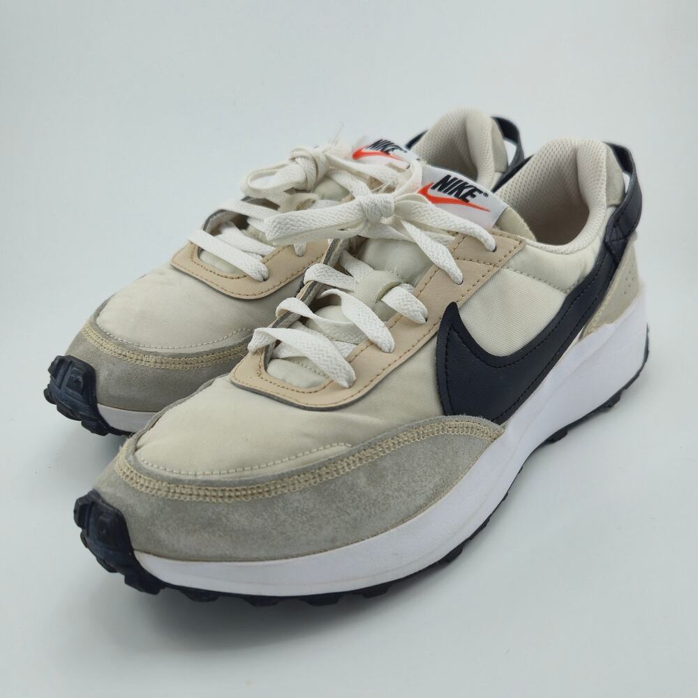 Nike Waffle Debut Sanddrift Black Women's Size 9.5 DH9523-102 Sneakers